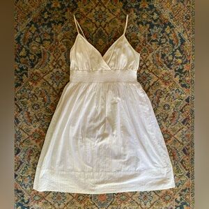 BCBG Paris - 100% Cotton White Dress Spaghetti Straps - Size 10 - Make an offer
